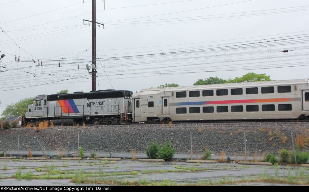 NJT 4108 on today's shop move.